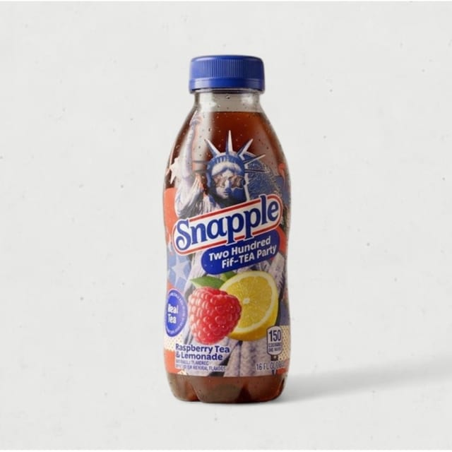 Raspberry tea + Lemonade Snapple.