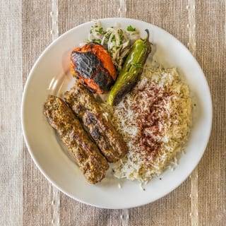 Beef Lule Kebab Plate